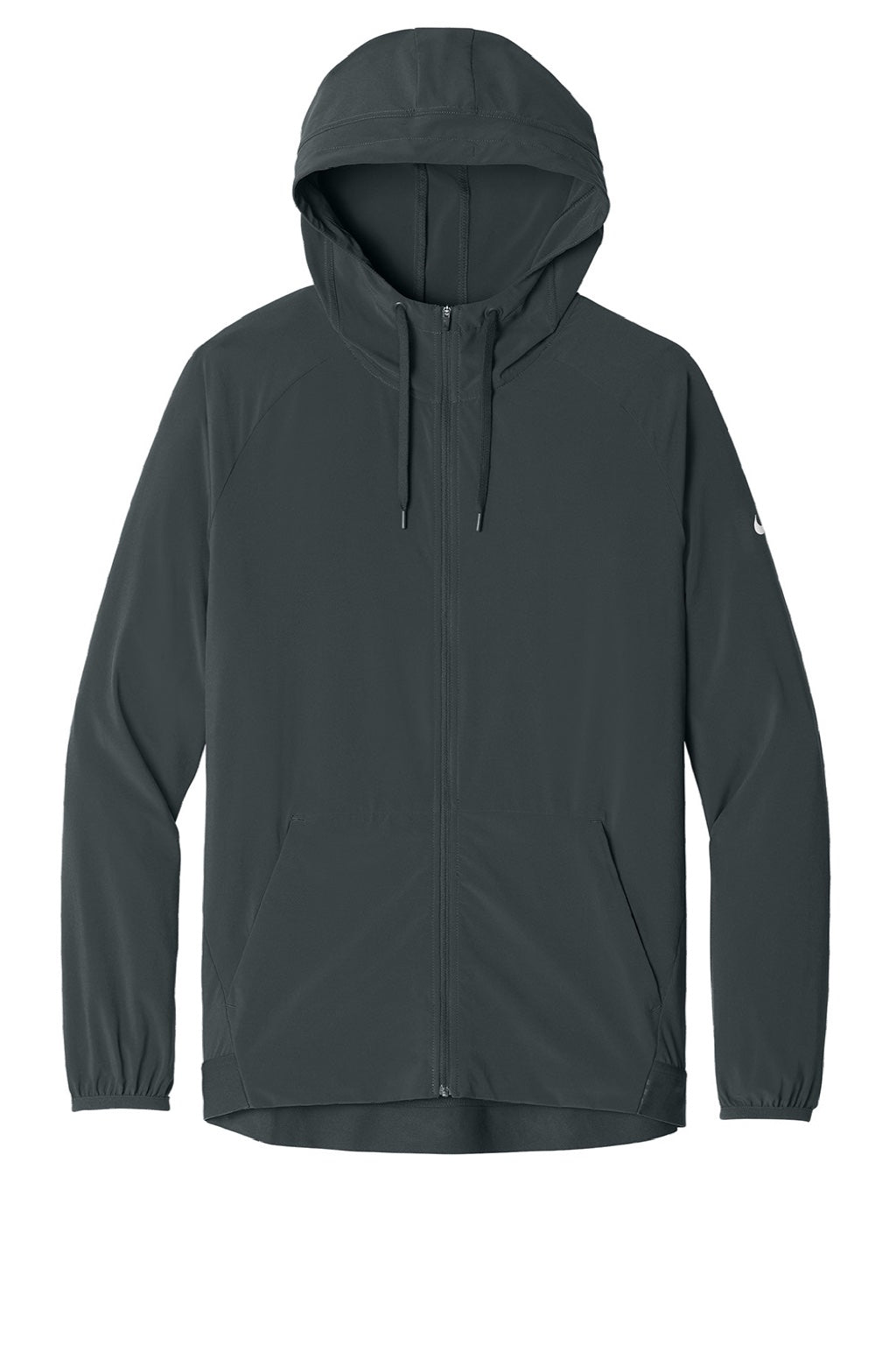 Nike NKFQ4761 Mens Pro Dri-Fit Moisture Wicking Full Zip Hooded Jacket Anthracite Grey Flat Front