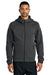 Nike NKFQ4762 Mens Tech Fleece Full Zip Hooded Sweatshirt Hoodie w/ Pockets Heather Anthracite Grey Model Front