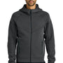 Nike Mens Tech Fleece Full Zip Hooded Sweatshirt Hoodie w/ Pockets - Heather Anthracite Grey