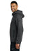Nike NKFQ4762 Mens Tech Fleece Full Zip Hooded Sweatshirt Hoodie w/ Pockets Heather Anthracite Grey Model Side