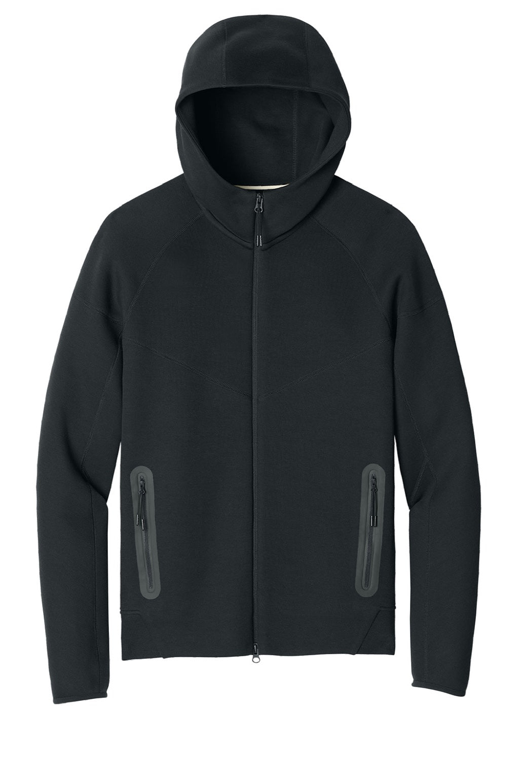 Nike NKFQ4762 Mens Tech Fleece Full Zip Hooded Sweatshirt Hoodie w/ Pockets Black Flat Front