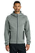 Nike NKFQ4762 Mens Tech Fleece Full Zip Hooded Sweatshirt Hoodie w/ Pockets Heather Dark Grey Model Front
