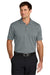 Nike NKFQ4792 Mens Dri-Fit Moisture Wicking Striated Short Sleeve Polo Shirt Cool Grey Model Front