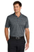 Nike NKFQ4792 Mens Dri-Fit Moisture Wicking Striated Short Sleeve Polo Shirt Dark Grey Model Front