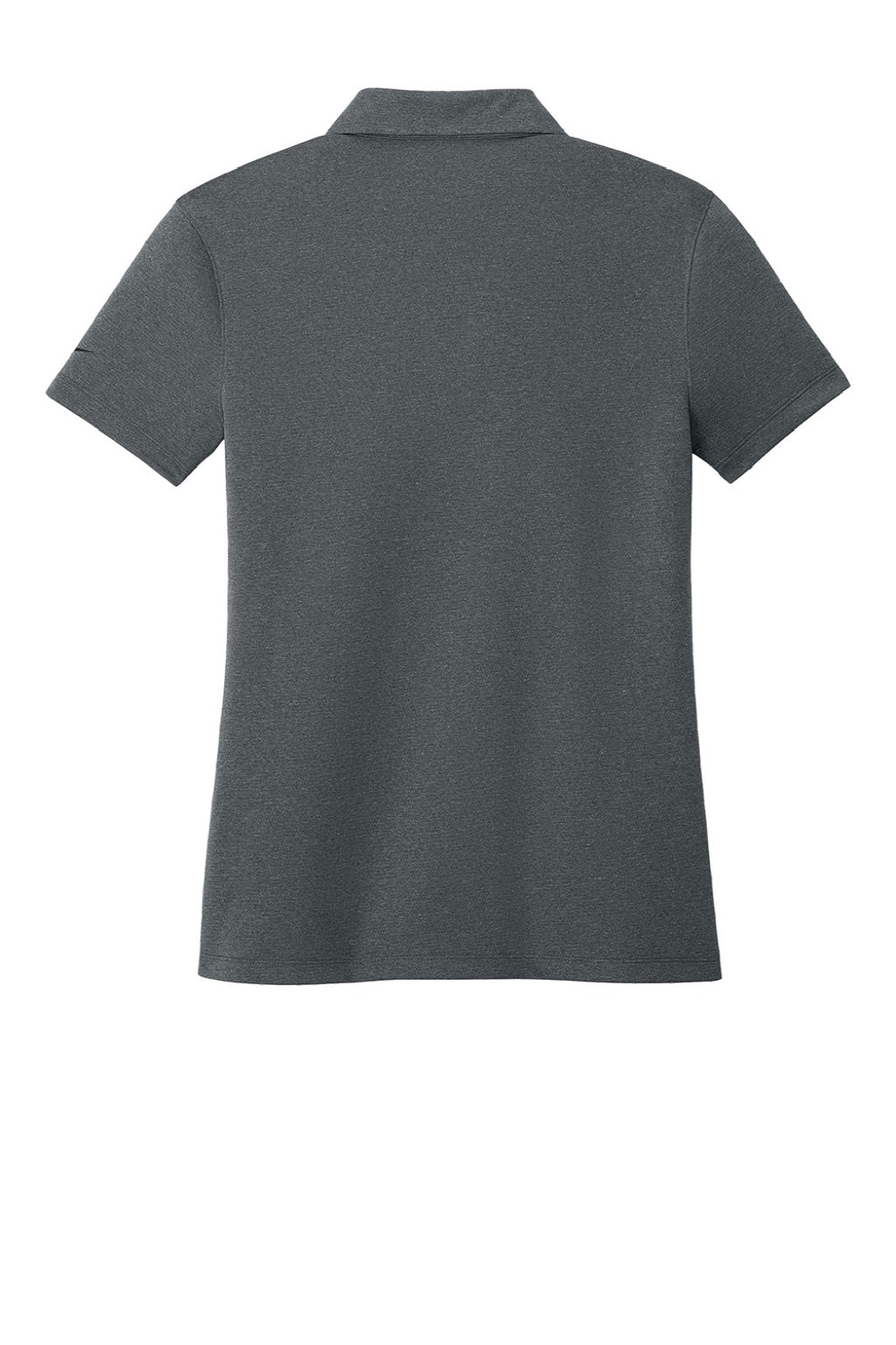 Nike NKFQ4793 Womens Dri-Fit Moisture Wicking Smooth Heather Short Sleeve Polo Shirt Heather Anthracite Grey Flat Back