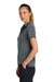 Nike NKFQ4793 Womens Dri-Fit Moisture Wicking Smooth Heather Short Sleeve Polo Shirt Heather Anthracite Grey Model Side