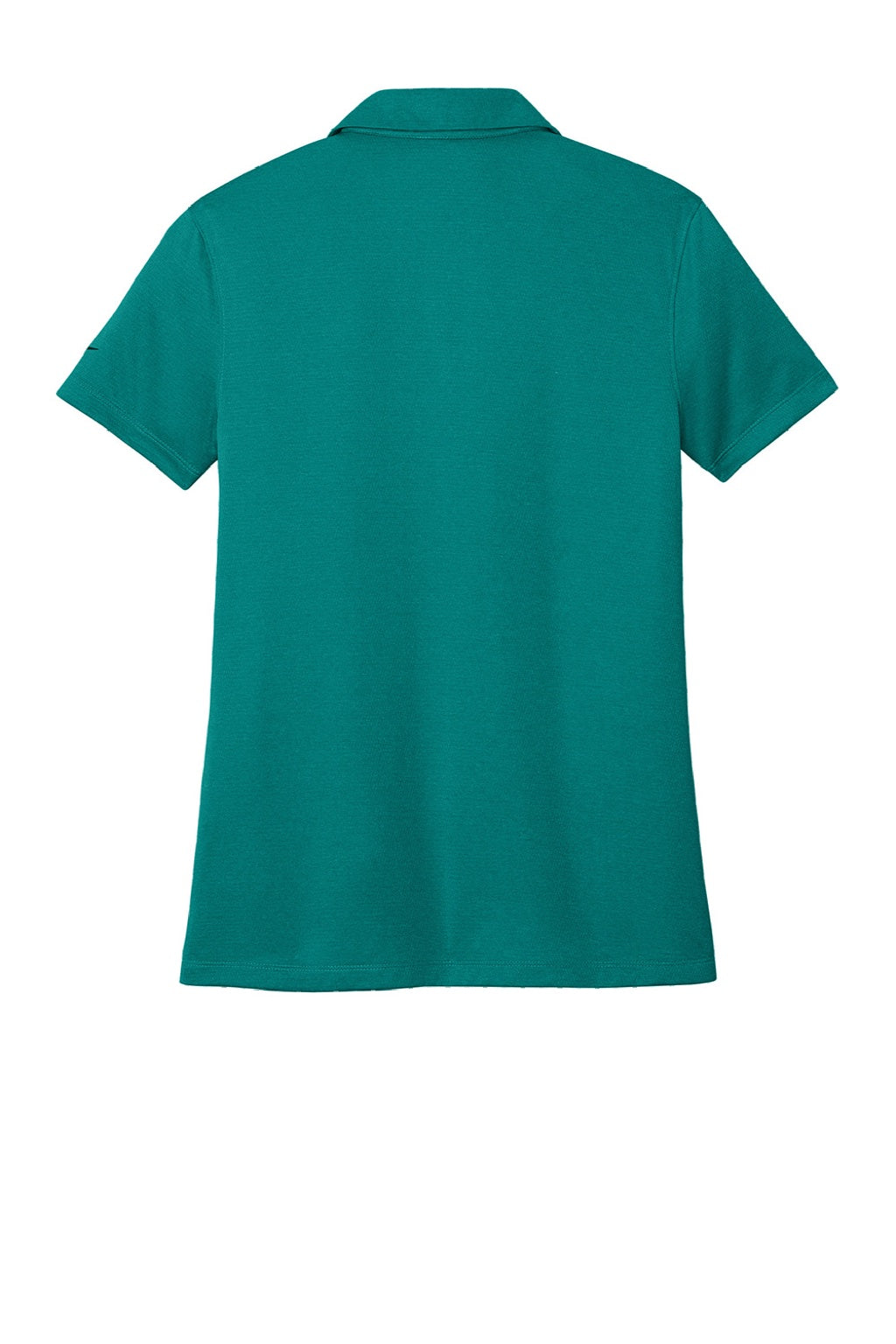 Nike NKFQ4793 Womens Dri-Fit Moisture Wicking Smooth Heather Short Sleeve Polo Shirt Heather Bright Spruce Green Flat Back