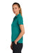Nike NKFQ4793 Womens Dri-Fit Moisture Wicking Smooth Heather Short Sleeve Polo Shirt Heather Bright Spruce Green Model Side