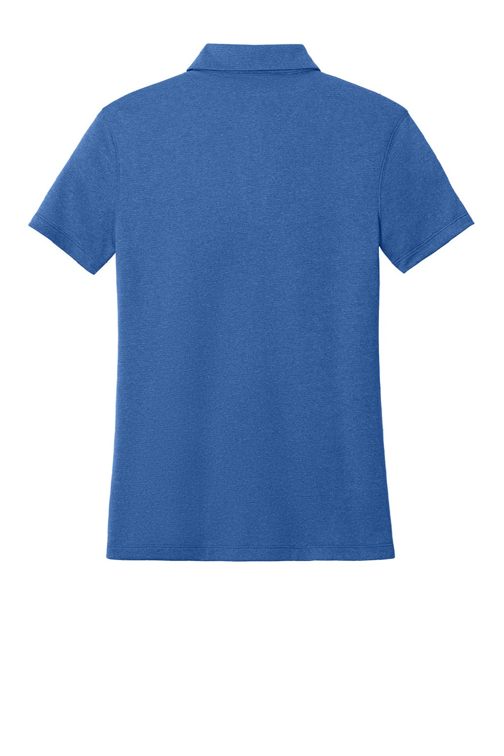 Nike NKFQ4793 Womens Dri-Fit Moisture Wicking Smooth Heather Short Sleeve Polo Shirt Heather Game Royal Blue Flat Back