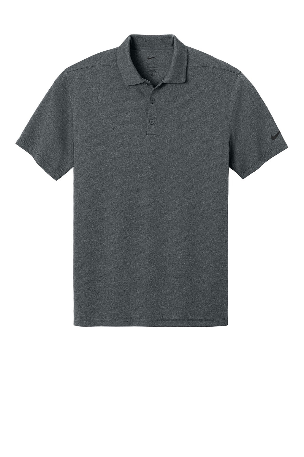 Nike NKFQ4794 Mens Dri-Fit Moisture Wicking Smooth Heather Short Sleeve Polo Shirt Heather Anthracite Grey Flat Front