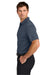 Nike NKFQ4794 Mens Dri-Fit Moisture Wicking Smooth Heather Short Sleeve Polo Shirt Heather Navy Blue Model Side