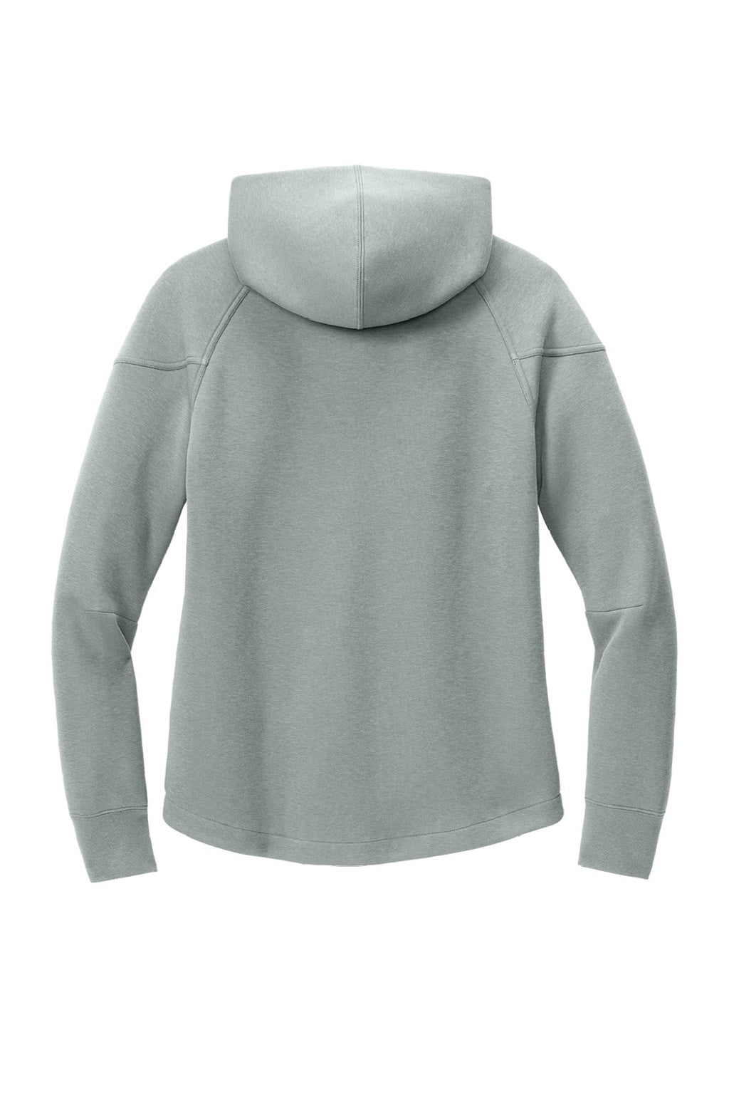 Nike NKFQ4798 Womens Tech Fleece Full Zip Hooded Sweatshirt Hoodie w/ Pockets Heather Dark Grey Flat Back