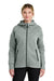Nike NKFQ4798 Womens Tech Fleece Full Zip Hooded Sweatshirt Hoodie w/ Pockets Heather Dark Grey Model Front