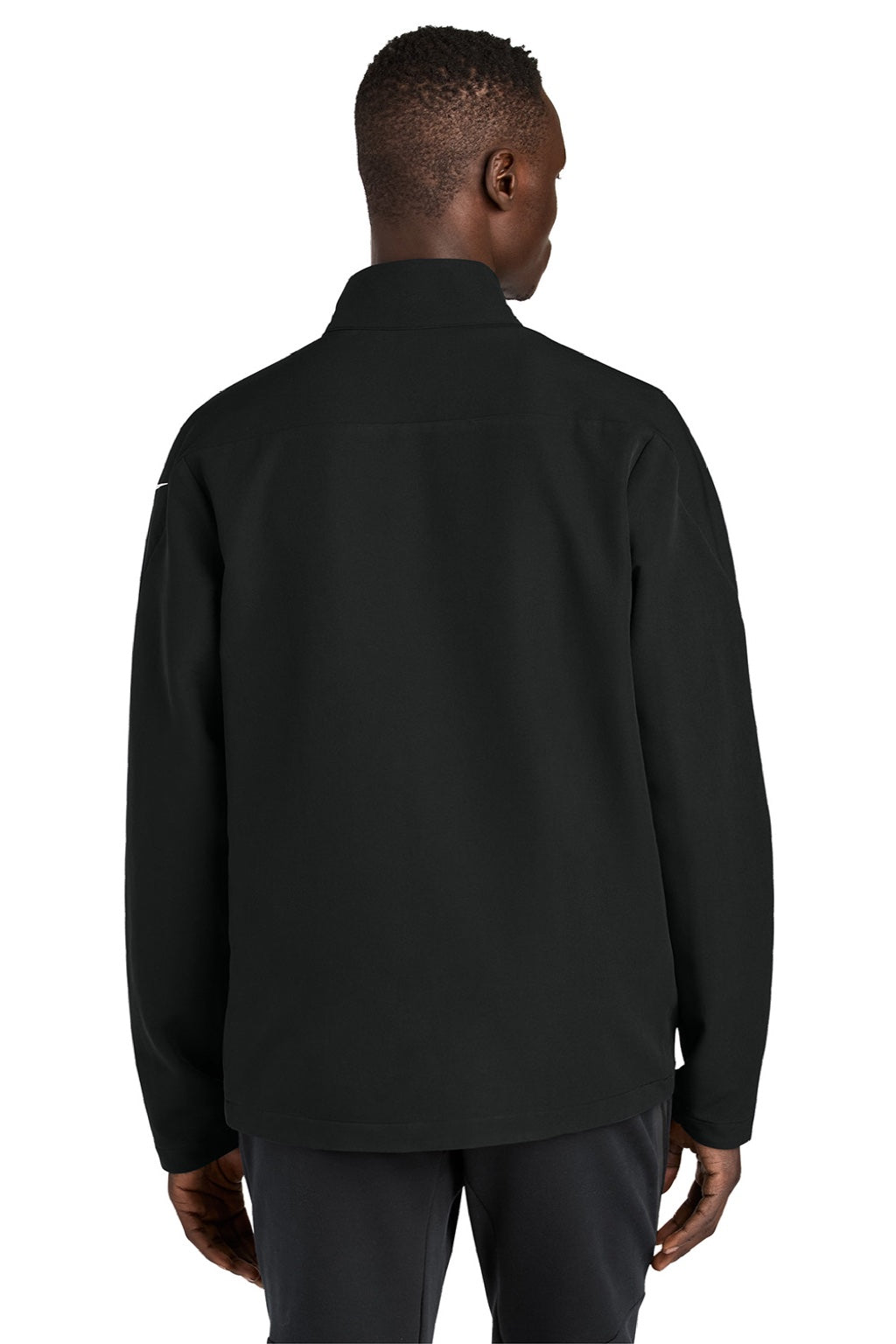 Nike NKHM7926 Mens Full Zip Soft Shell Jacket Black Model Back
