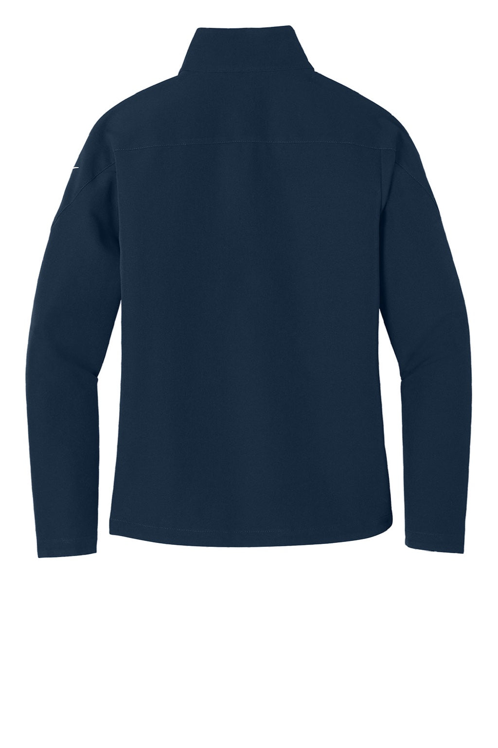 Nike NKHM7937 Womens Full Zip Soft Shell Jacket Navy Blue Flat Back