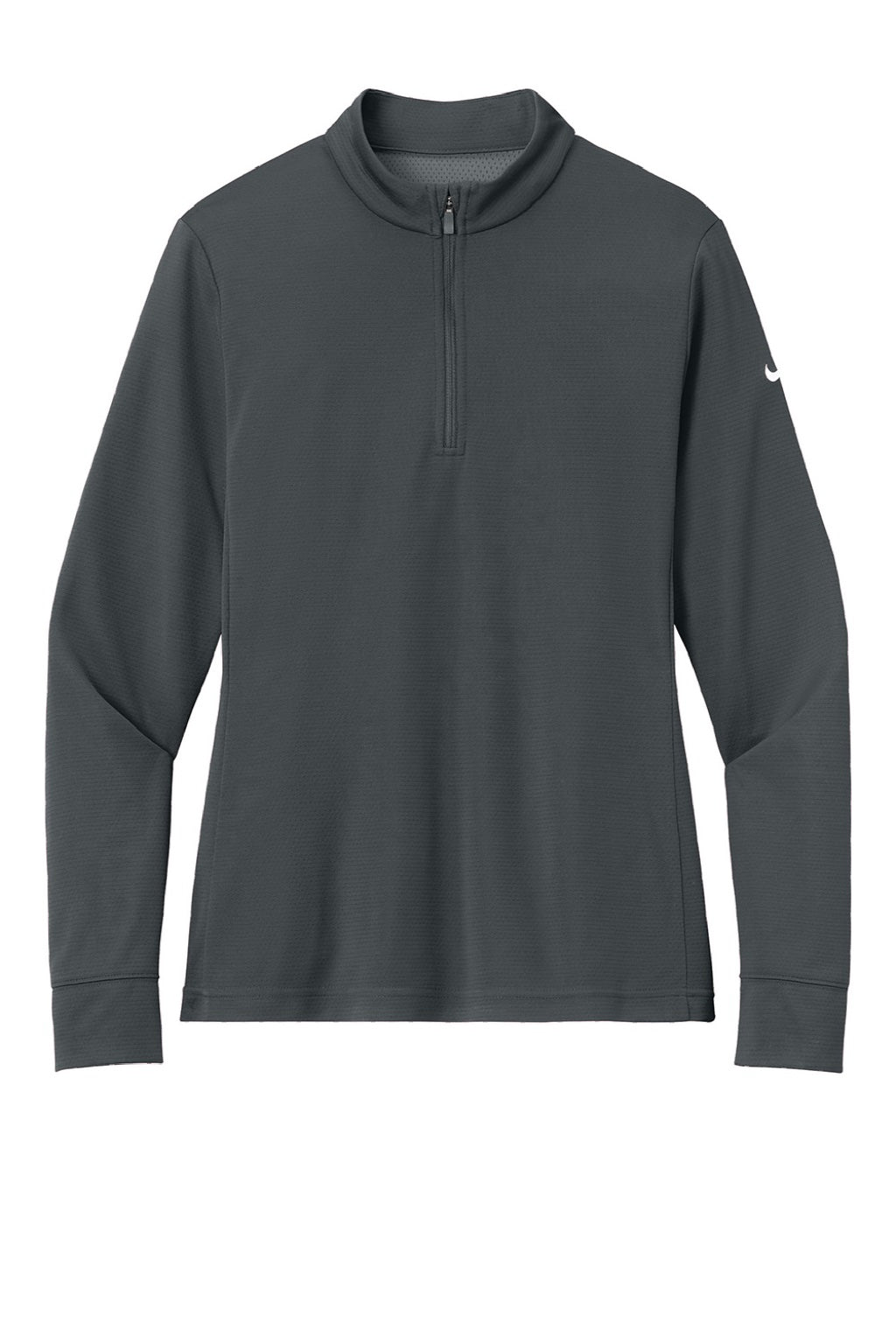 Nike NKHM7969 Womens Essential 1/4 Zip Sweatshirt Anthracite Grey Flat Front