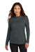 Nike NKHM7969 Womens Essential 1/4 Zip Sweatshirt Anthracite Grey Model Front