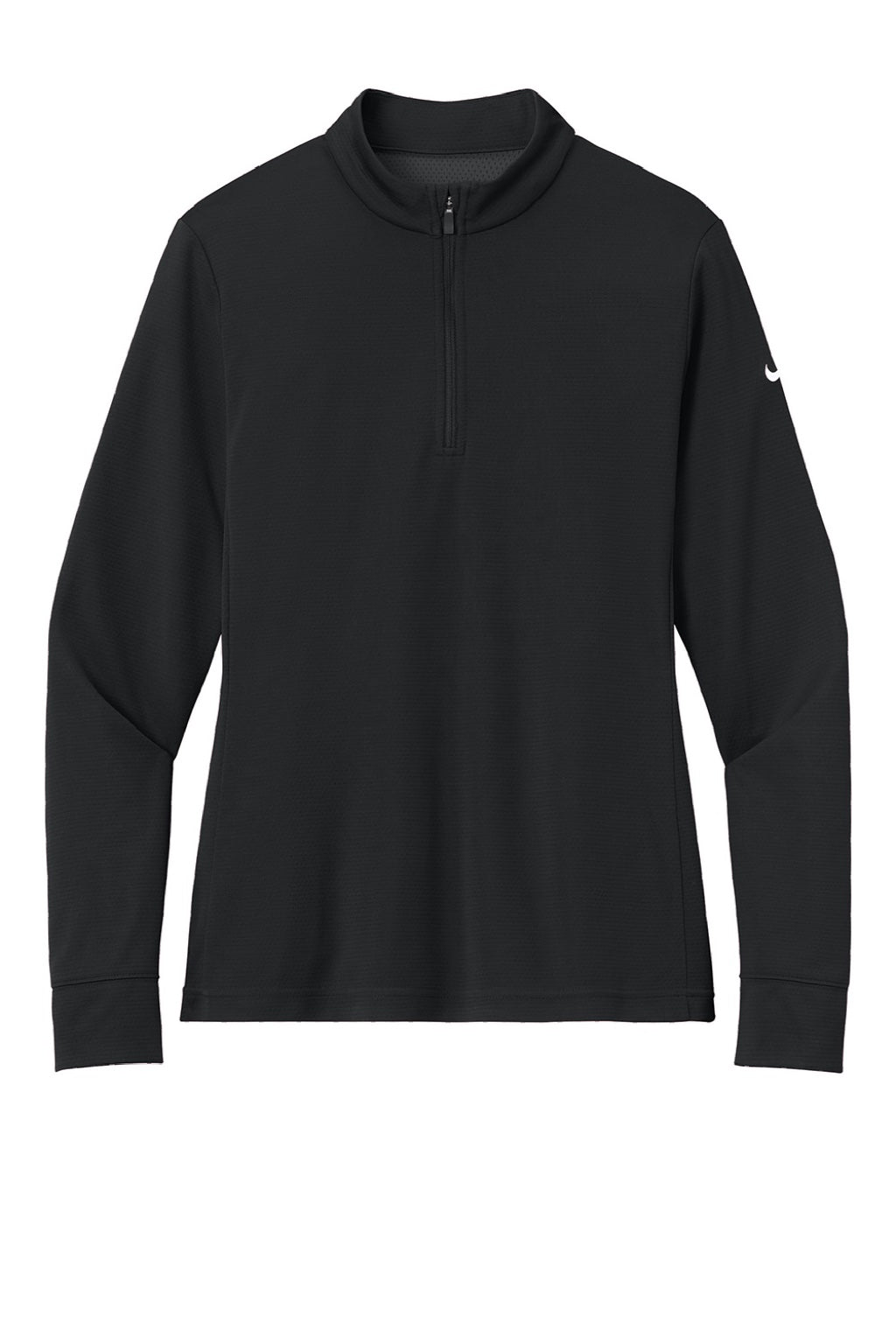 Nike NKHM7969 Womens Essential 1/4 Zip Sweatshirt Black Flat Front