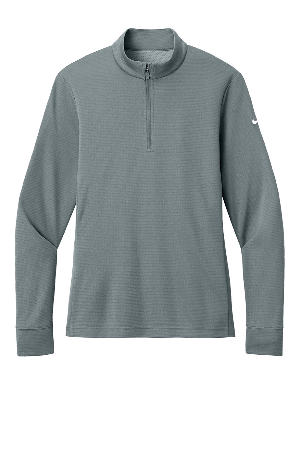 Nike NKHM7969 Womens Essential 1/4 Zip Sweatshirt Cool Grey Flat Front