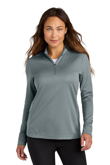 Nike NKHM7969 Womens Essential 1/4 Zip Sweatshirt Cool Grey Model Front
