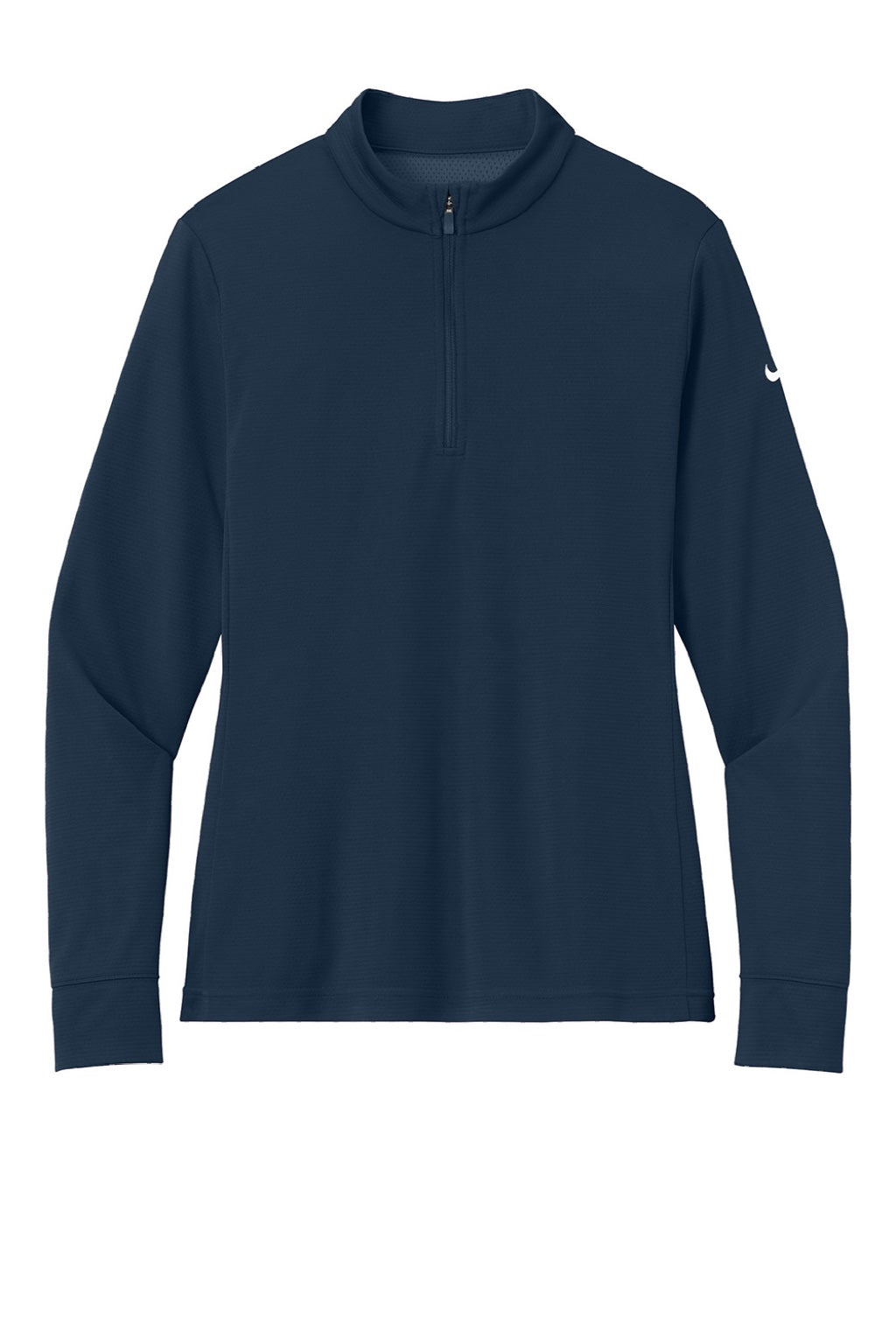 Nike NKHM7969 Womens Essential 1/4 Zip Sweatshirt Navy Blue Flat Front