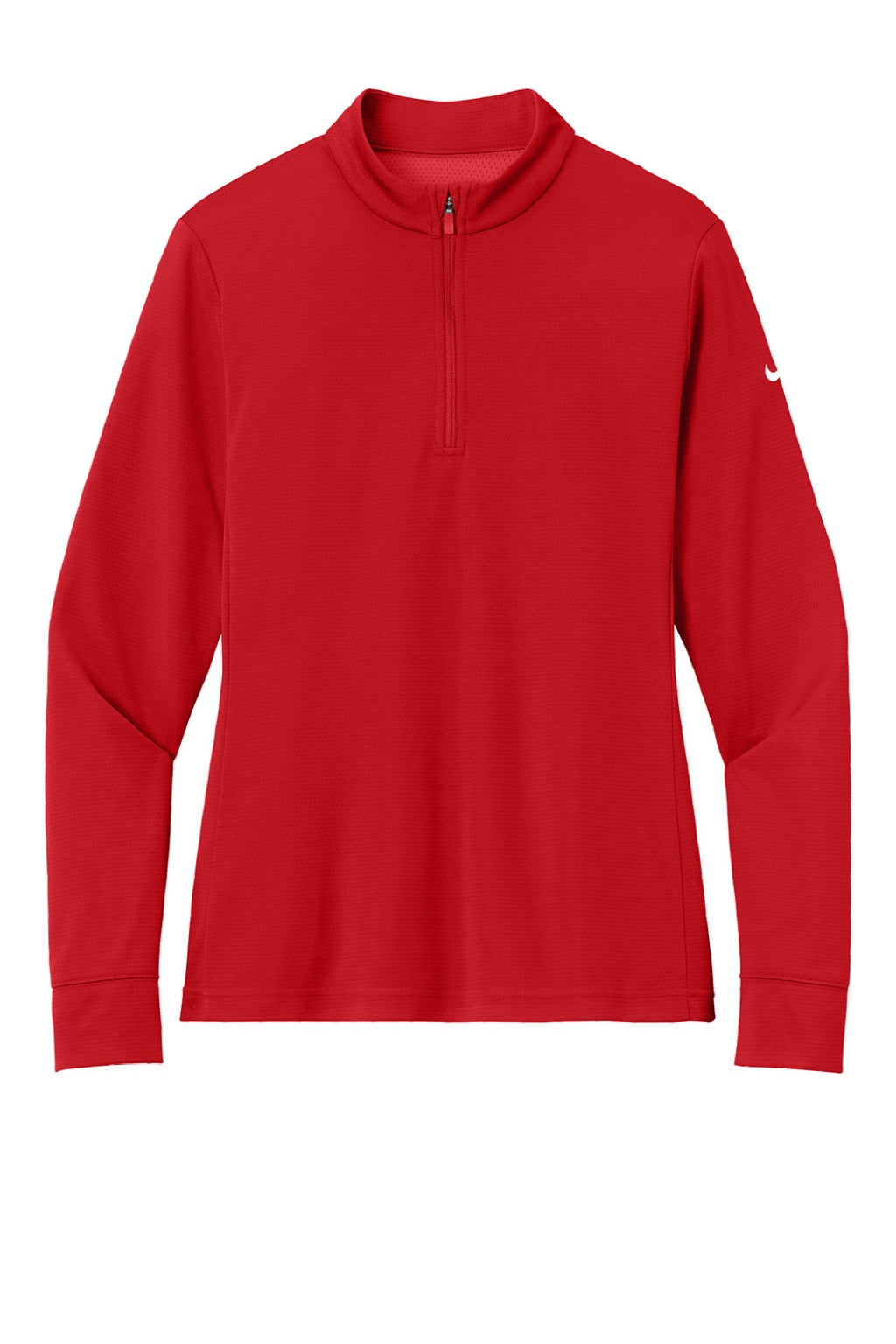 Nike NKHM7969 Womens Essential 1/4 Zip Sweatshirt University Red Flat Front