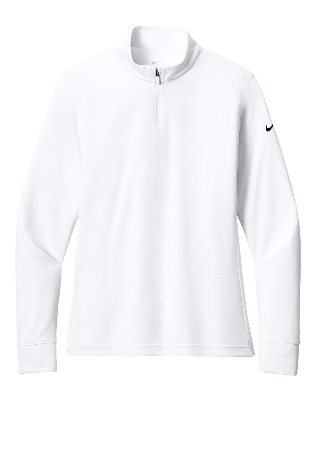Nike NKHM7969 Womens Essential 1/4 Zip Sweatshirt White Flat Front