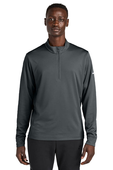 Nike NKHM8036 Mens Essential 1/4 Zip Sweatshirt Anthracite Grey Model Front