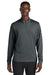 Nike NKHM8036 Mens Essential 1/4 Zip Sweatshirt Anthracite Grey Model Front