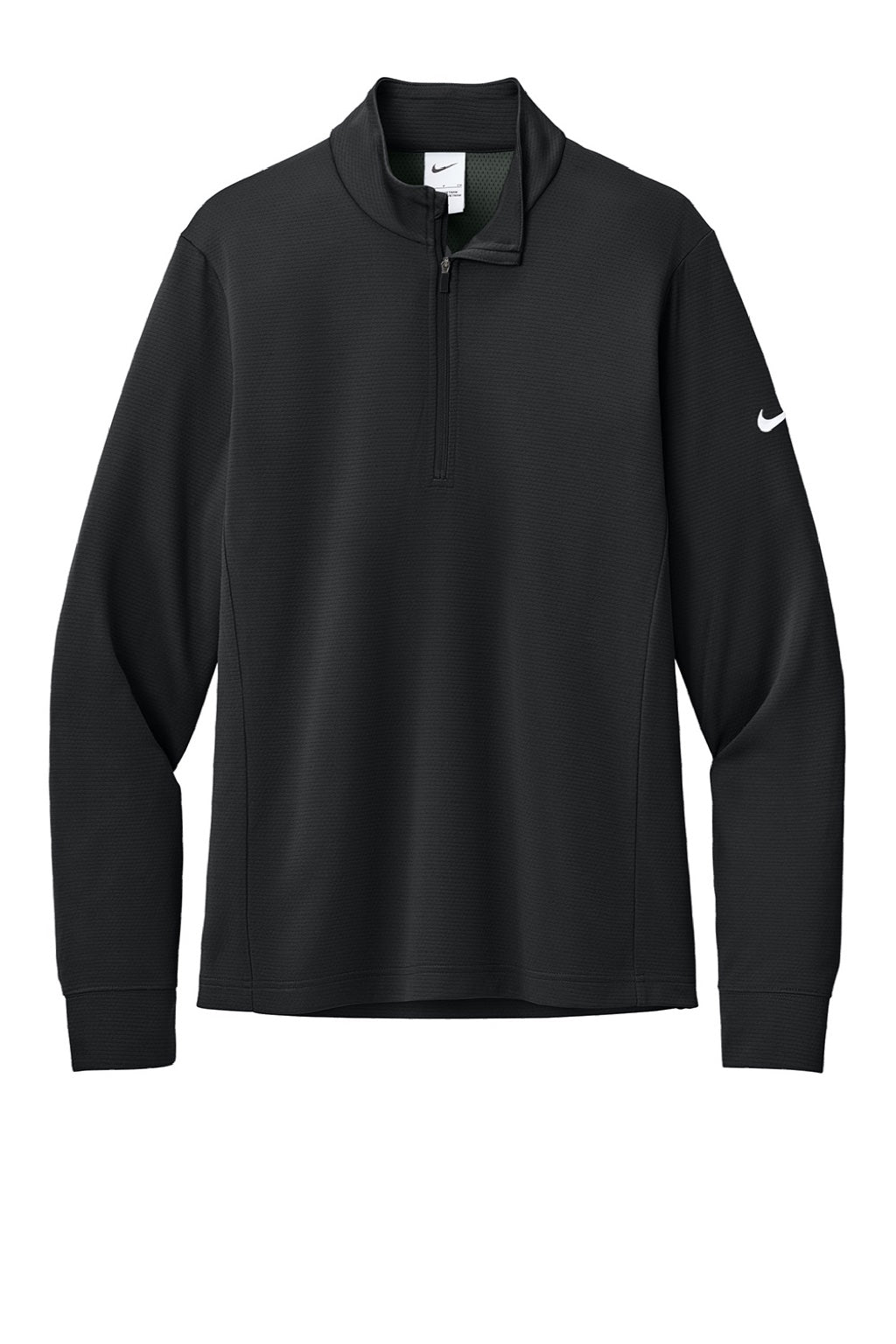 Nike NKHM8036 Mens Essential 1/4 Zip Sweatshirt Black Flat Front