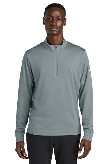 Nike NKHM8036 Mens Essential 1/4 Zip Sweatshirt Cool Grey Model Front