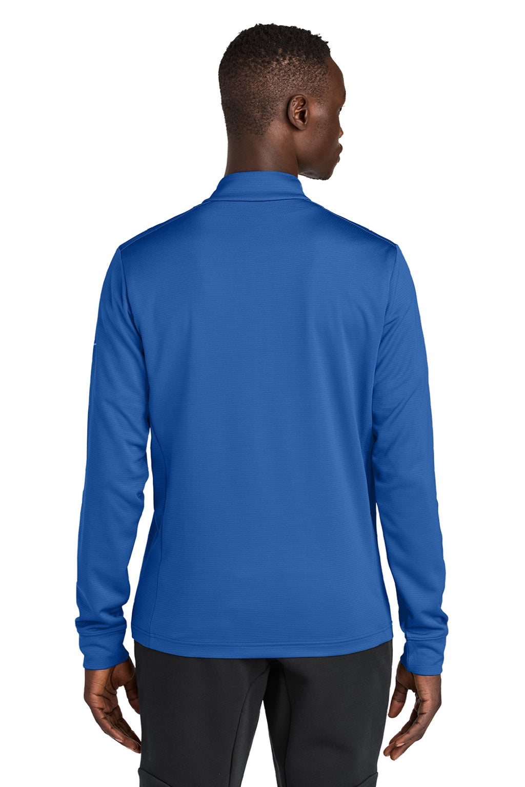 Nike NKHM8036 Mens Essential 1/4 Zip Sweatshirt Game Royal Blue Model Back
