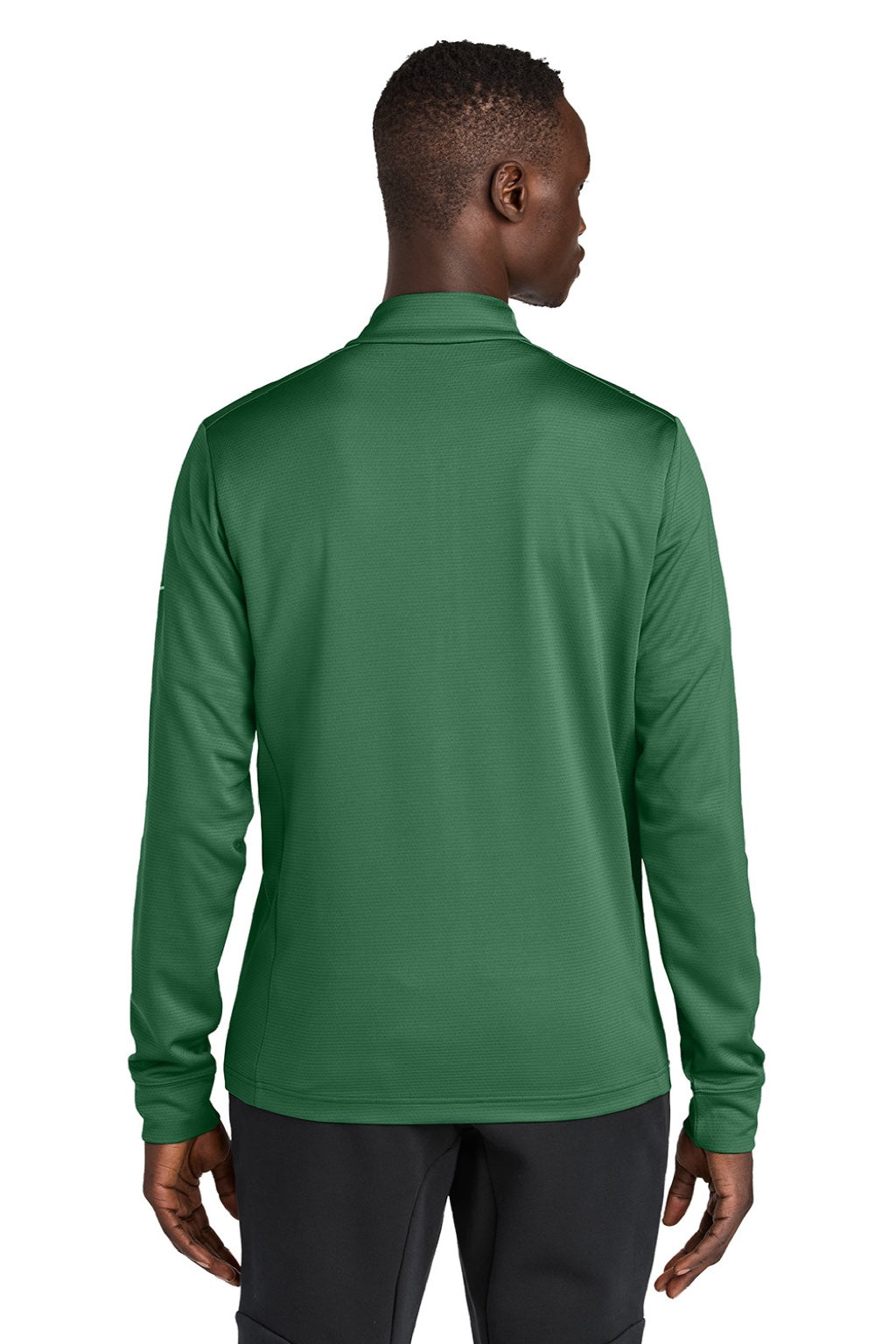 Nike NKHM8036 Mens Essential 1/4 Zip Sweatshirt Gorge Green Model Back