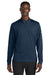 Nike NKHM8036 Mens Essential 1/4 Zip Sweatshirt Navy Blue Model Front