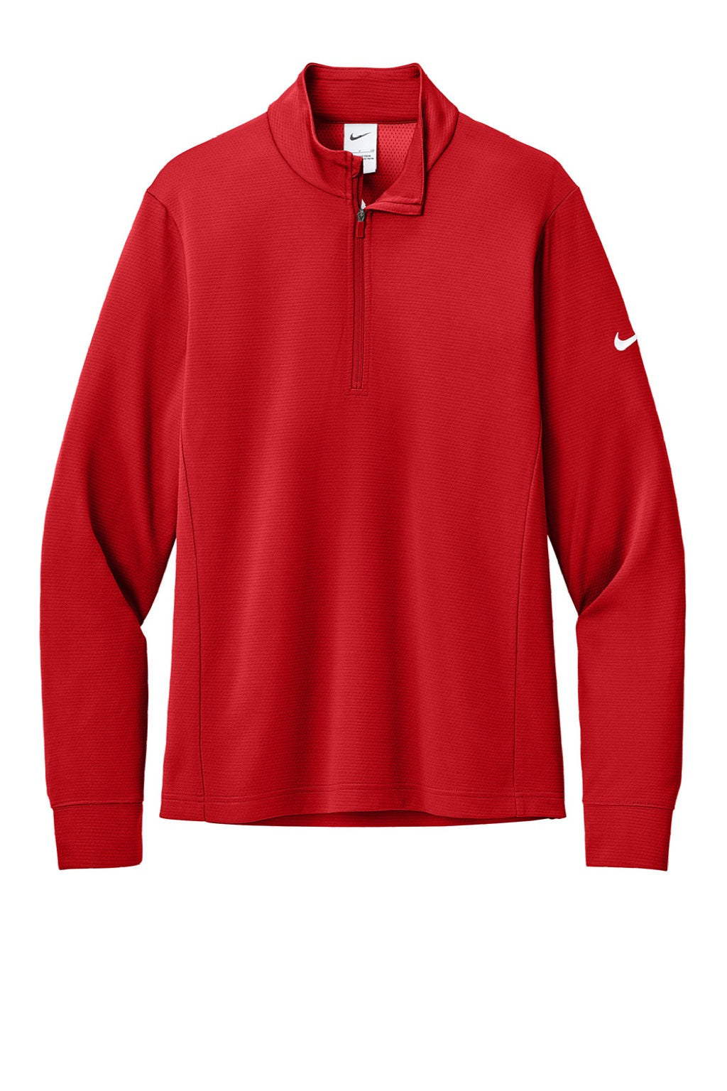 Nike NKHM8036 Mens Essential 1/4 Zip Sweatshirt University Red Flat Front