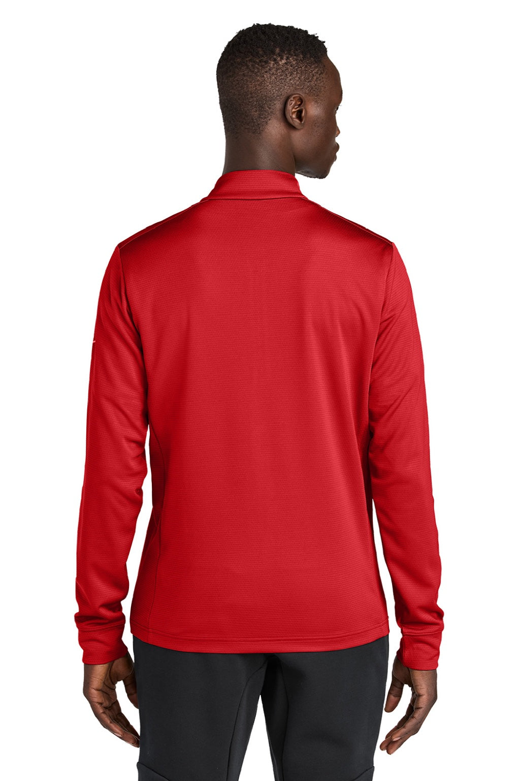 Nike NKHM8036 Mens Essential 1/4 Zip Sweatshirt University Red Model Back
