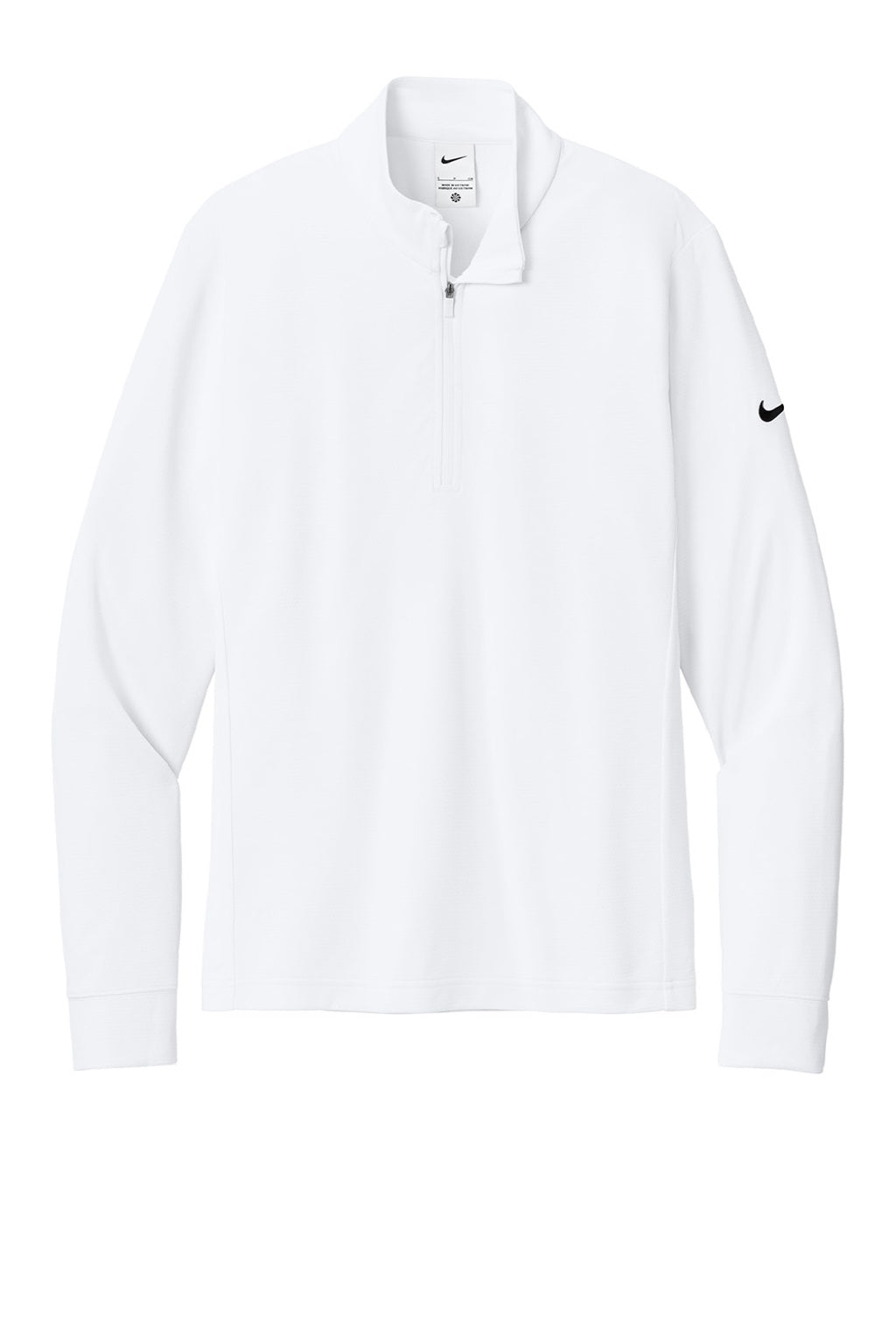 Nike NKHM8036 Mens Essential 1/4 Zip Sweatshirt White Flat Front