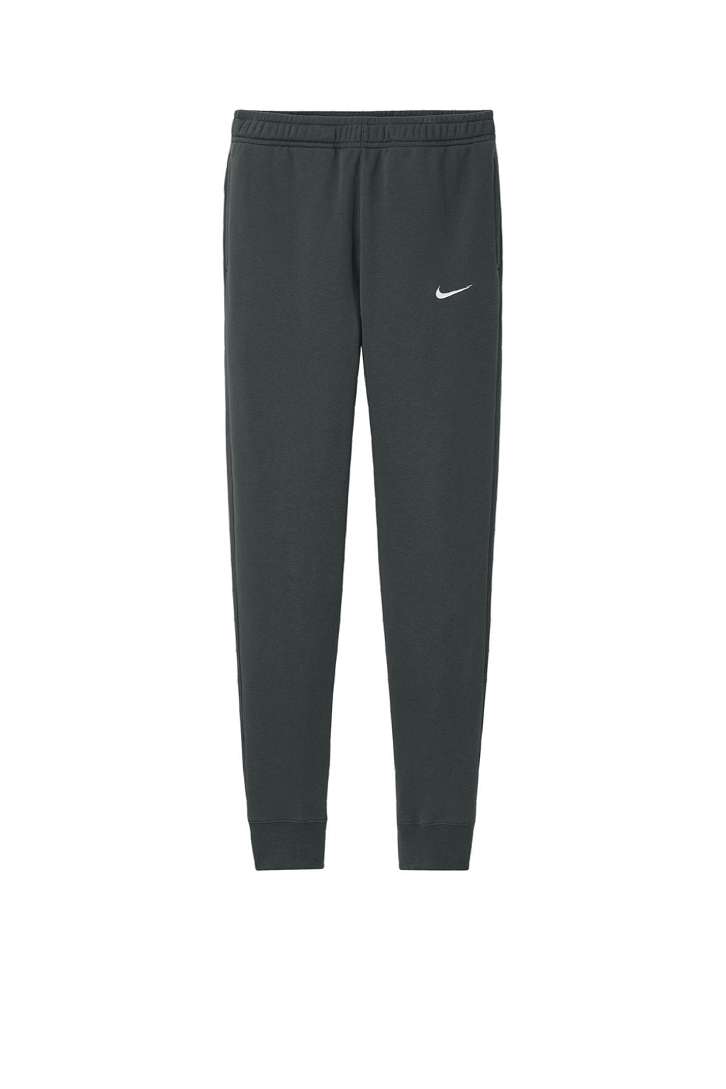 Nike NKHM8045 Mens Club Fleece Jogger Sweatpants w/ Pockets Anthracite Grey Flat Front
