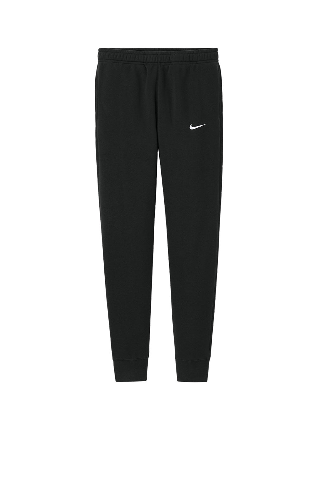 Nike NKHM8045 Mens Club Fleece Jogger Sweatpants w/ Pockets Black Flat Front