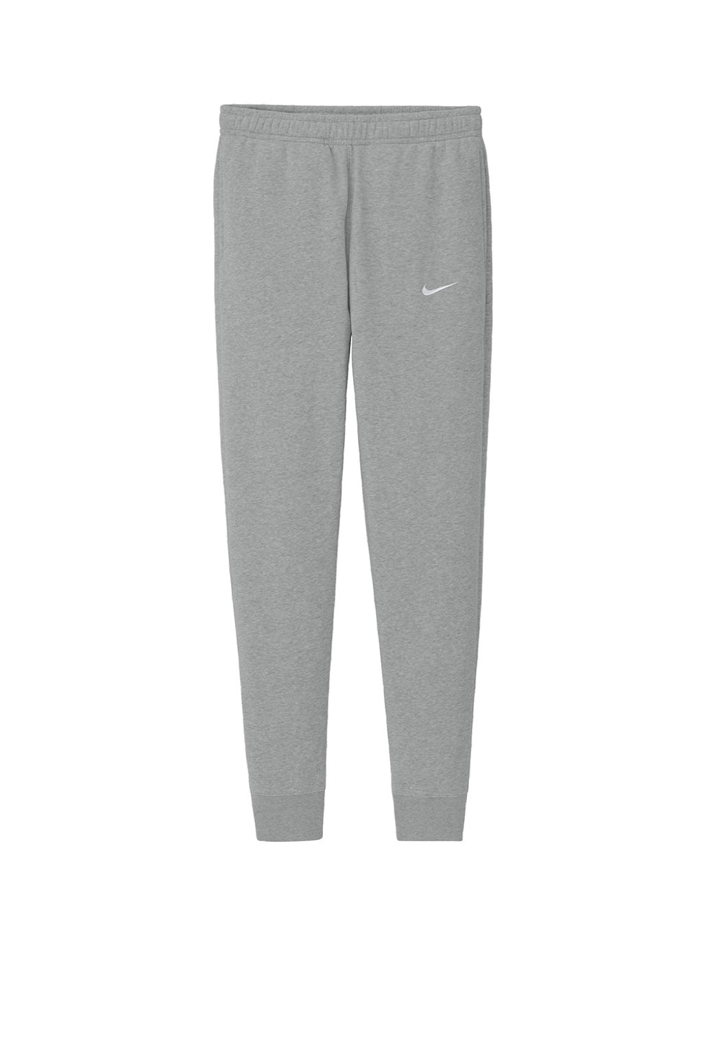 Nike NKHM8045 Mens Club Fleece Jogger Sweatpants w/ Pockets Heather Dark Grey Flat Front
