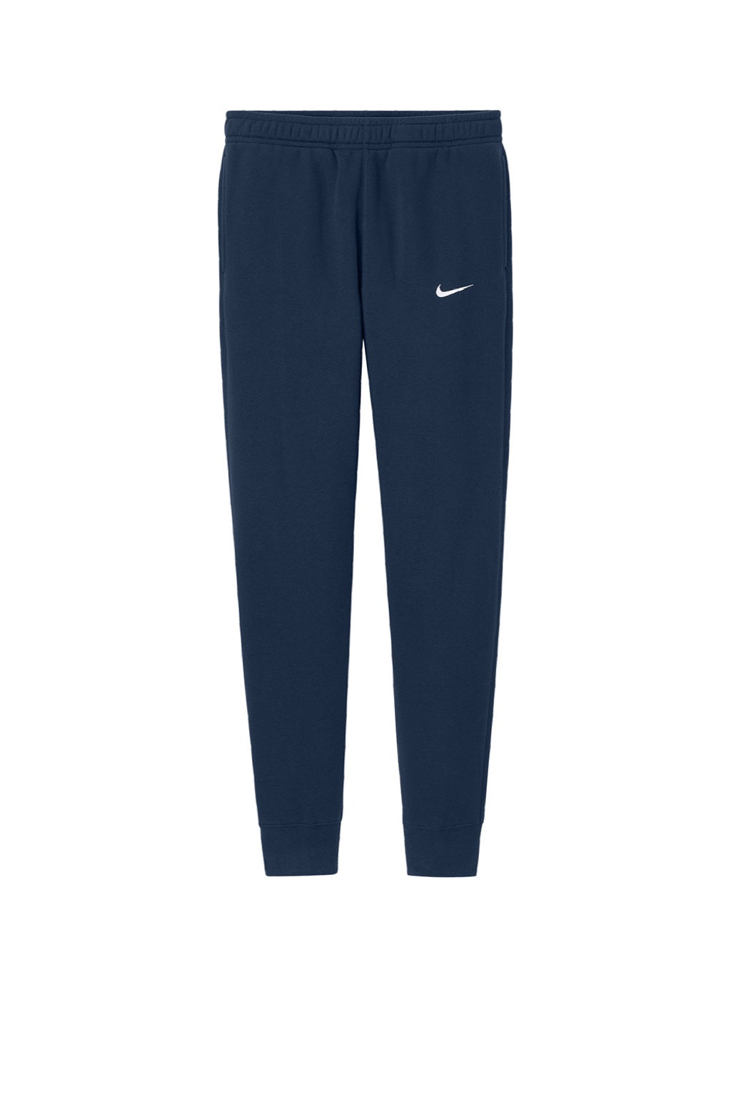 Nike NKHM8045 Mens Club Fleece Jogger Sweatpants w/ Pockets Midnight Navy Blue Flat Front