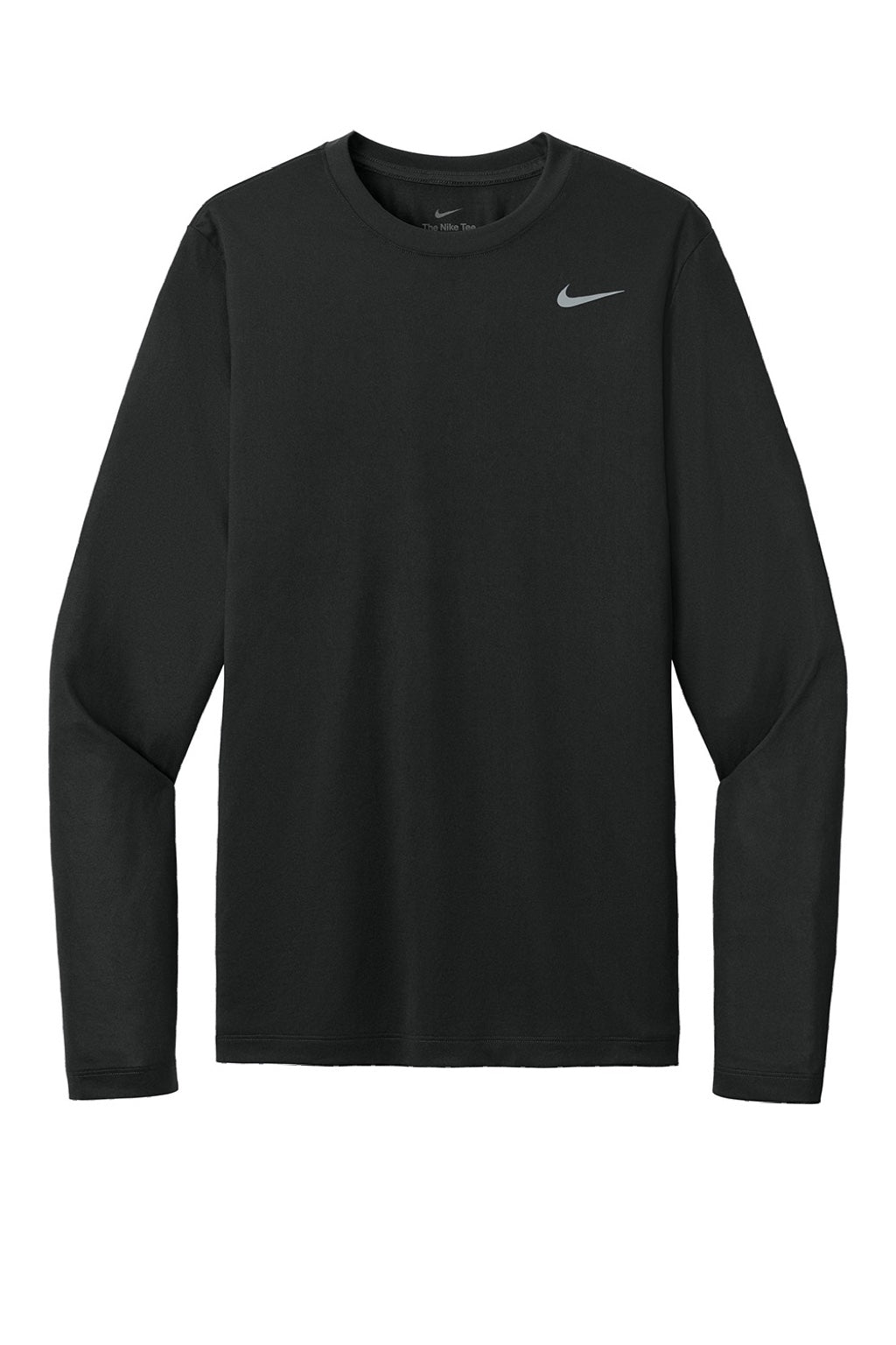 Nike NKHQ4550 Mens Team rLegend Long Sleeve Crewneck T-Shirt Black Flat Front