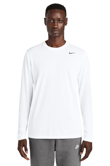 Nike NKHQ4550 Mens Team rLegend Long Sleeve Crewneck T-Shirt White Model Front