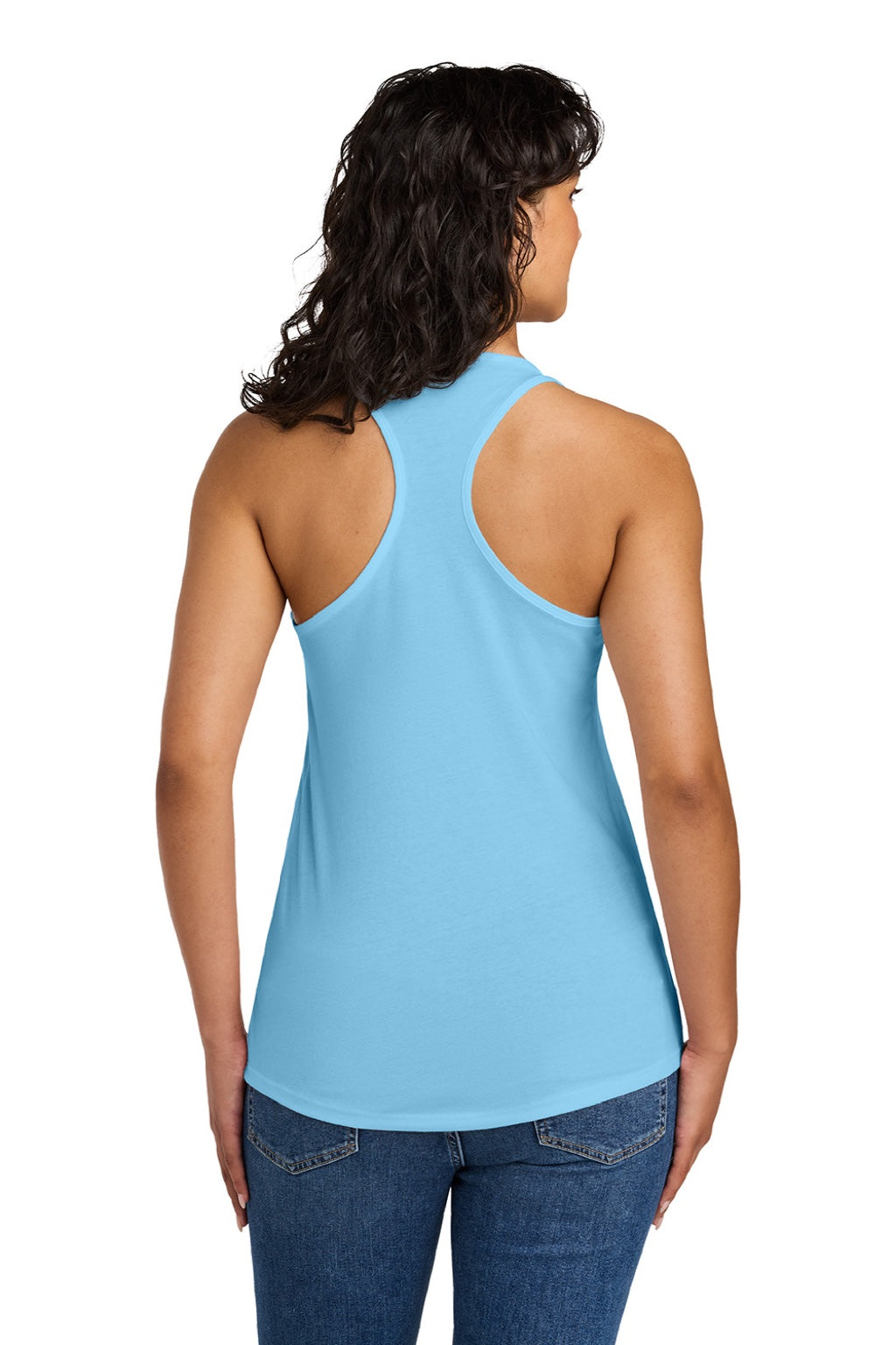 Next Level N1533/1533 Womens Ideal Jersey Tank Top Cancun Blue Model Back