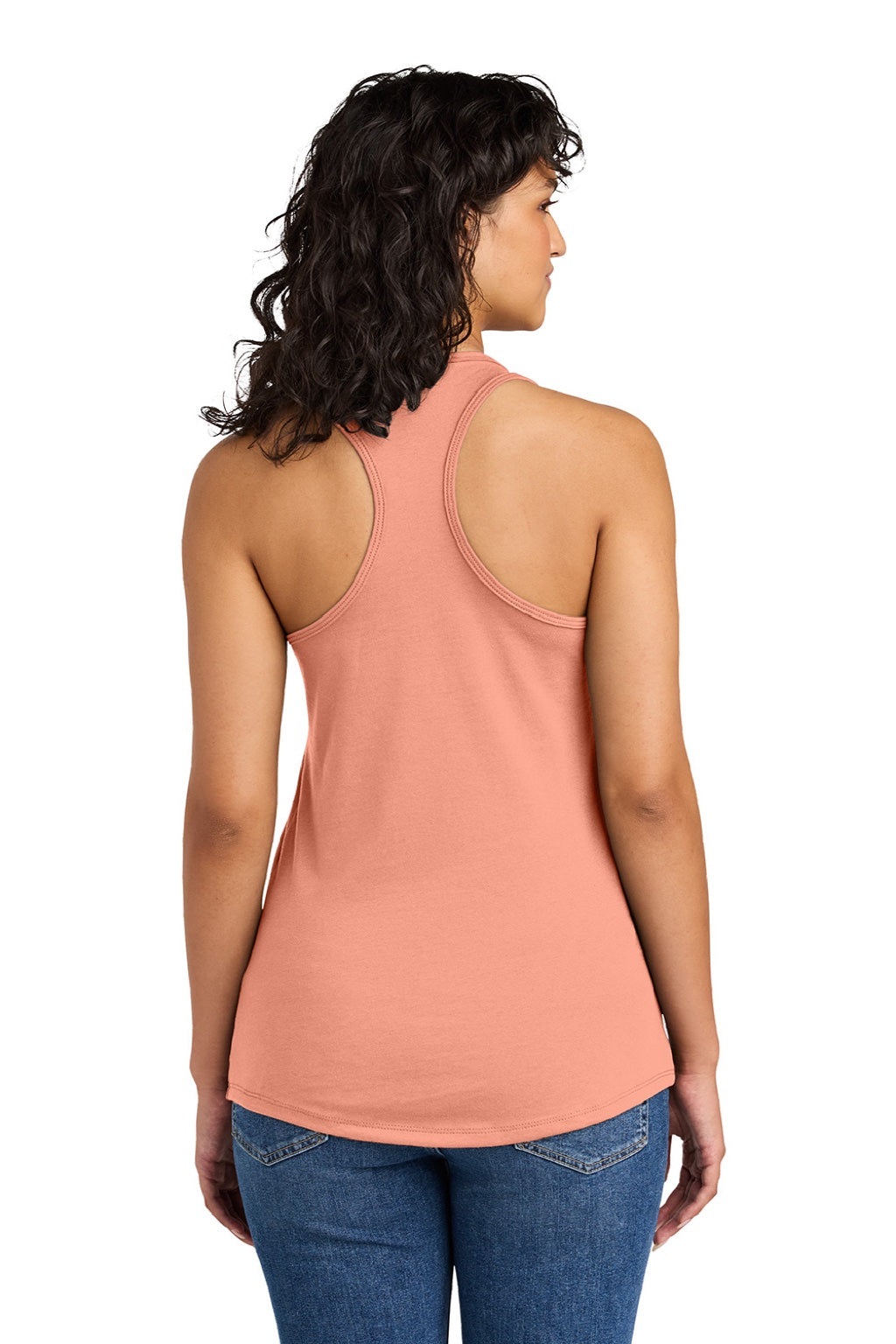 Next Level N1533/1533 Womens Ideal Jersey Tank Top Light Orange Model Back