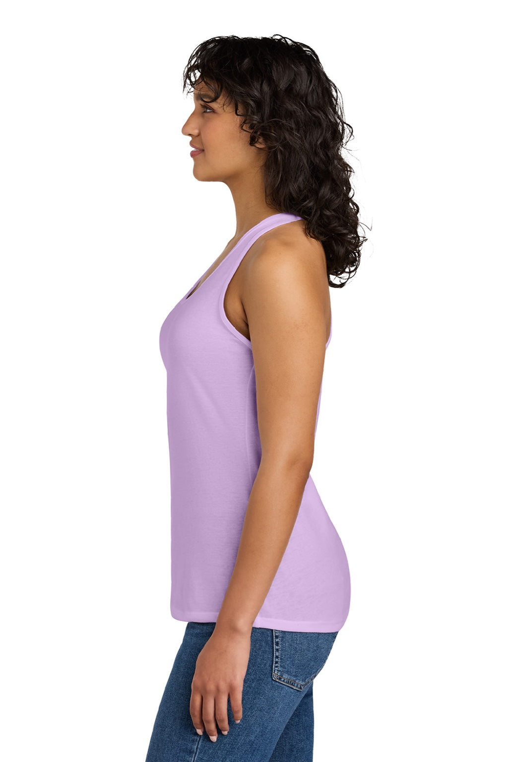 Next Level N1533/1533 Womens Ideal Jersey Tank Top Lilac Purple Model Side