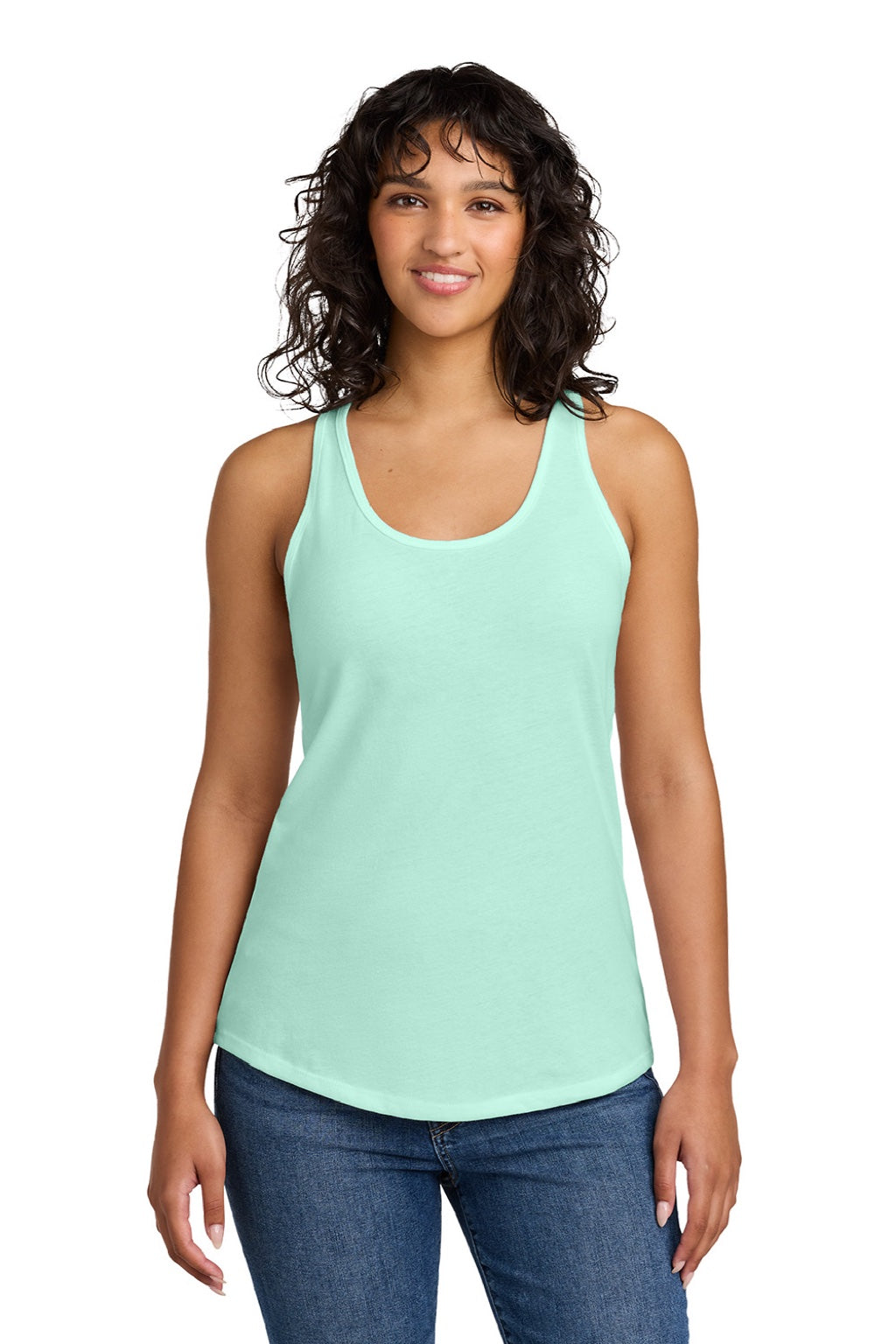Next Level N1533/1533 Womens Ideal Jersey Tank Top Mint Green Model Front