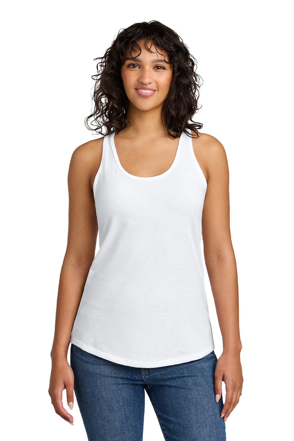 Next Level N1533/1533 Womens Ideal Jersey Tank Top White Model Front