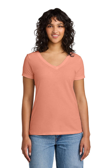 Next Level NL1540/1540 Womens Ideal Jersey Short Sleeve V-Neck T-Shirt Light Orange Model Front