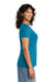 Next Level NL1540/1540 Womens Ideal Jersey Short Sleeve V-Neck T-Shirt Turquoise Blue Model Side